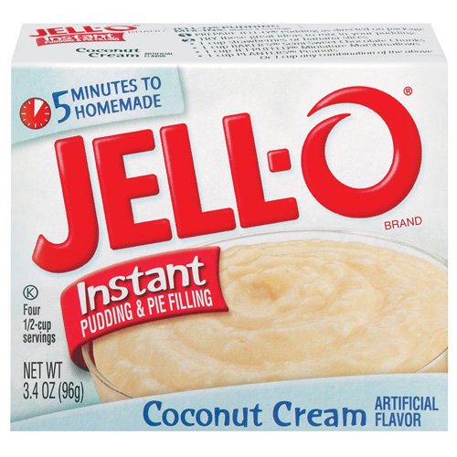 Jello Jello Instant Coconut Cream Pudding & Pie Filling, 3.4 Oz