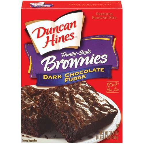 Duncan Hines Family Style Dark Chocolate Fudge Brownies, 19.80 oz