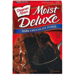 Duncan Hines Moist Deluxe Dark Chocolate Fudge Cake Mix, 18.25 oz