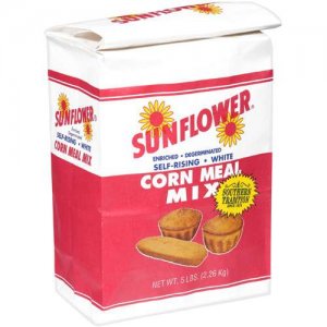 Sunflour Enriched Degerminated Self Rising White Corn Meal Mix, 5 Lb