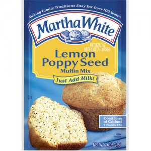 Martha White Lemon Poppy Seed Muffin Mix, 7.6 Oz