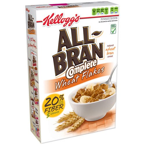Kellogg's All-Bran Complete Wheat Flakes Cereal, 17.3 Oz