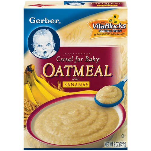 gerber oatmeal and banana cereal