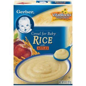 Gerber Fruit Cereals Rice w/Apples Cereal For Baby, 8 Oz