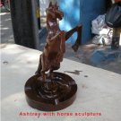 Antique Horse sculpture with ashtray