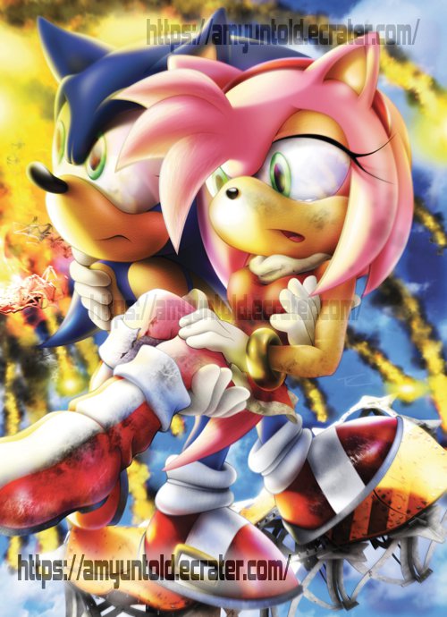 poster-007-sonic-rescuing-amy-rose-from-eggman-s-exploding-fortress