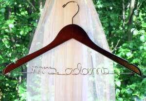 Personalized Custom Bridal Hanger for Wedding Dress