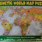 WORLD MAP MAGNETIC PUZZLE,PLAY-N-LEARN COUNTRIES & CAPS
