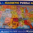 USA MAGNETIC PUZZLE MAP, PLAY-N-LEARN STATES AND CAPS