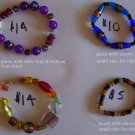 Glass and wood bracelets
