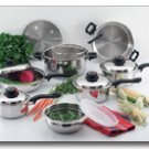 ForeverWareTM 15pc 9-ply Stainless Steel Cookware Set