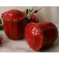 Salt and Pepper Shakers Classy Red Fruit Large Porcelain Shaker Set 2pc