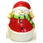 Salt and Pepper Shakers Jolly Snowman Holiday Porcelain Shaker Set 2pc