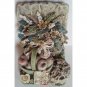 Heavy Bookends Garden Picnic Theme by TCR Quality Stoneware 5.5in Tall