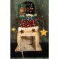 Rustic Santa and Snowman Candle Holders Tin Set of 2 with 8 Cinnamon Scented Tealight Candles