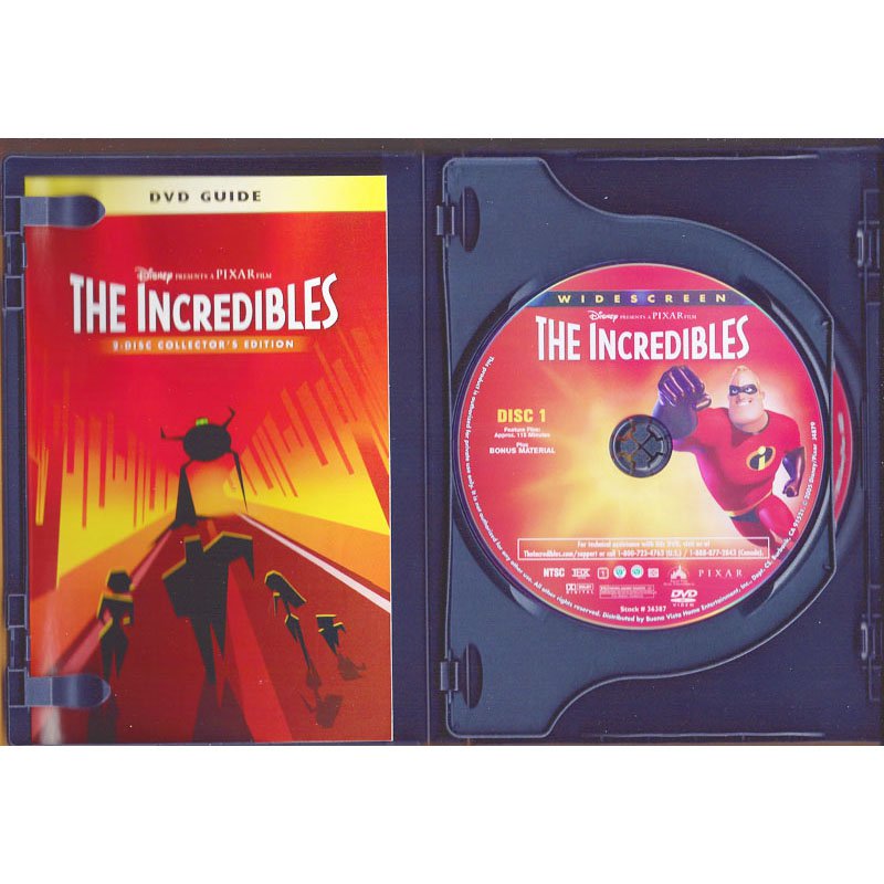 The Incredibles Disney Animated Movie 2-DVD Collector's Edition Samuel ...