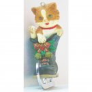 Enesco Ornament Where's Kitty 5 The Purr-fect Fit 1989 Vintage Treasury of Christmas Collectible MIB