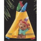 Hallmark Ornament Crayola Crayon 7 Bright'n'Sunny Tepee Vintage Christmas Keepsake 1995 MIB QX5247