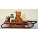 Carlton Christmas Ornament Favorite Things Sled Carlton Cards Heirloom Collection 1992 MIB