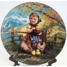 Hummel Feeding Time Collectors Plate Gentle Friends Collection 23K Gold Trim Danbury Mint Registered