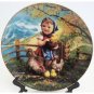 Hummel Feeding Time Collectors Plate Gentle Friends Collection 23K Gold Trim Danbury Mint Registered
