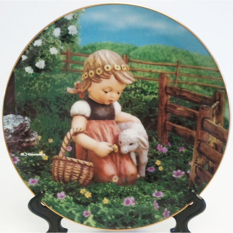 Hummel Favorite Pet Collectors Plate Gentle Friends Collection 23K Gold Trim Danbury Mint Registered