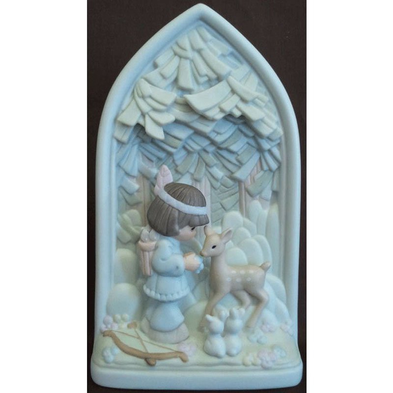 Precious Moments 3rd Beatitude Chapel Window Blessed Are the Meek Signed Ltd Ed Butterfly 1993 NIB