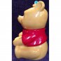 Winnie the Pooh Cookie Jar with Blue Honey Pot Vintage 1970s Glazed Ceramic 12in