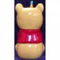 Winnie the Pooh Cookie Jar with Blue Honey Pot Vintage 1970s Glazed Ceramic 12in