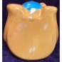 Winnie the Pooh Cookie Jar with Blue Honey Pot Vintage 1970s Glazed Ceramic 12in