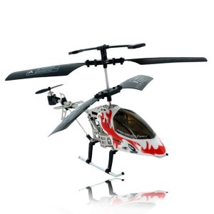 FD2629 Wireless 3-Channel Red Infrared Control with GYRO Metal Helicopter Model (Red)