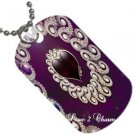 Fun Heart  Design Dog Tag Pendant with Free Chain