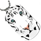 Tiger  Design Dog Tag Pendant with Free Chain