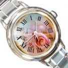 Roses w Swirls Roman Numerals Italian Charm Watch