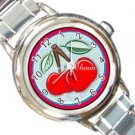Cute Cherries Design Italian Charm Watch A26778335