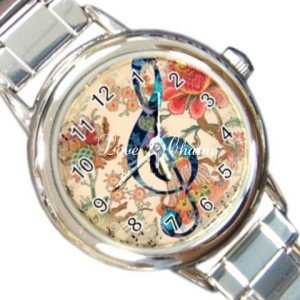 Musical Note Design Italian Charm Watch A26779886