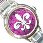 Fleur De Lis Design Italian Charm Watch A26778058