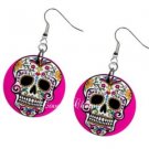 Skull Sugar Design Dangle Earrings A26803895