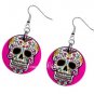 Skull Sugar Design Dangle Earrings A26803895