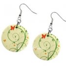 Spring Butterfly Swirl Design Dangle Earrings A26498898