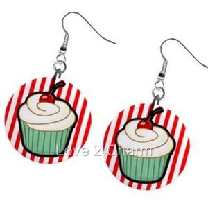 Cute Cupcake Design Dangle Earrings A26778338
