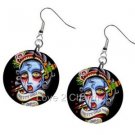 Tattoo Style Design Dangle Earrings A26800771