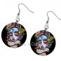 Tattoo Style Design Dangle Earrings A26800771