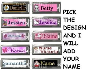9MM SUPER LINK CUSTOM NAME ITALIAN CHARM LINKS..U PICK