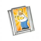 9MM Homer Simpson Italian Charm Link for Bracelet