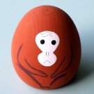 Sitting Wooden Monkey handmade by Kokeshi Doll Artist