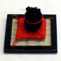 "Cocoon Doll" Japanese Hand Made Black Cat on Zabuton