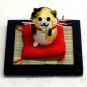 "Cocoon Doll" Japanese Hand Made Yellow Cat on Zabuton