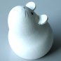 Looking-up Wooden Mouse handmade by Kokeshi Doll Artist