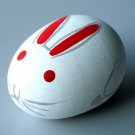 Sitting Wooden Rabbit handmade by Kokeshi Doll Artist
